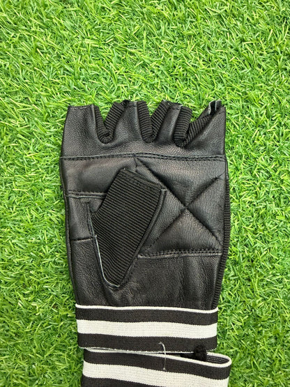 Premium Leather Weightlifting Gym Gloves | Half Finger Workout, Fitness & Training Gloves | Glore Fashion
