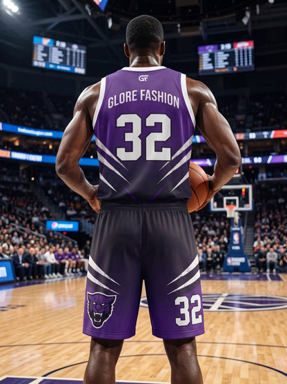 Custom Purple Panther Basketball Uniform | Premium Team Jersey & Shorts | Glore Fashion