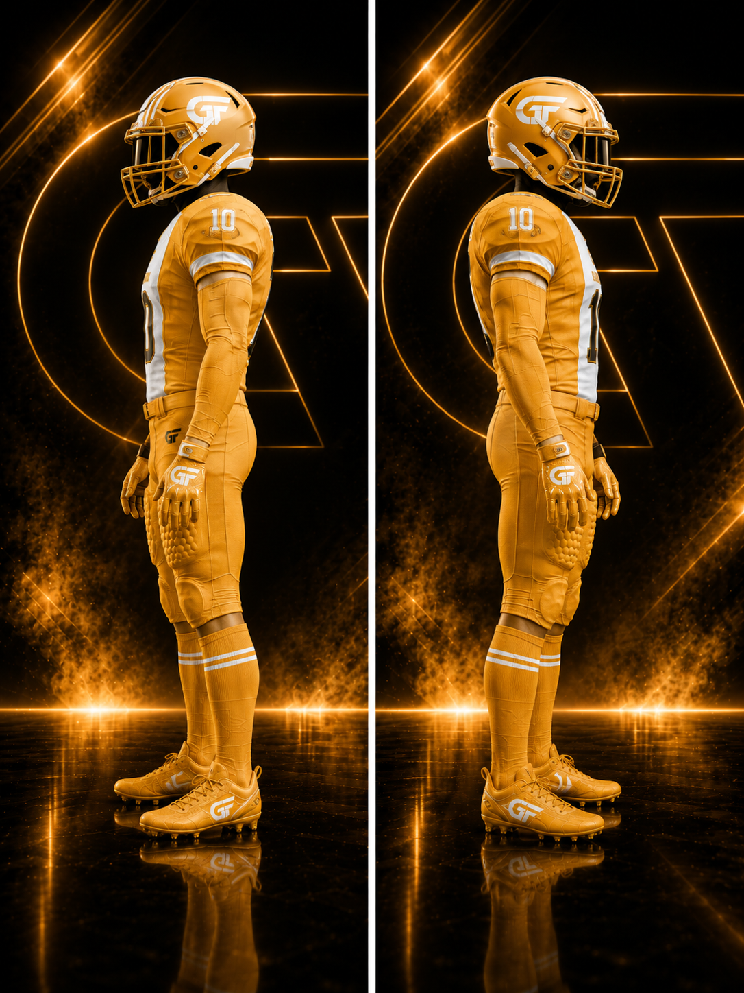 Custom Gold American Football Uniform Package – Premium Sublimated Team Kit by Glore Fashion