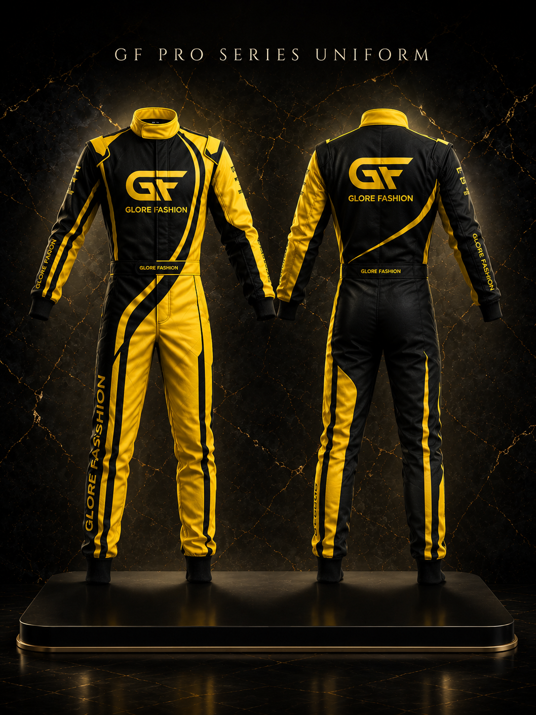 GF Pro Series Custom Karting Racing Suit | Premium Motorsport Overall | Custom Team Racing Uniform | Glore Fashion