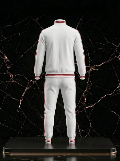 Custom White Tracksuit | Premium Sports Training Suit | OEM & Private Label Manufacturer