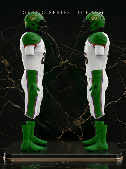 White & Green Custom American Football Uniform | Elite Team Jersey & Pants Set | Glore Fashion