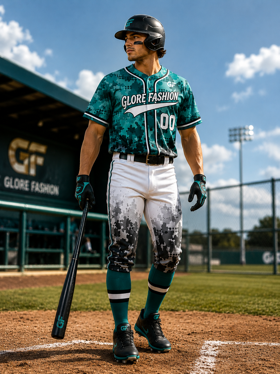 Dynamic Wave Baseball Uniform | Custom Sublimated Baseball Jersey & Pants | Glore Fashion