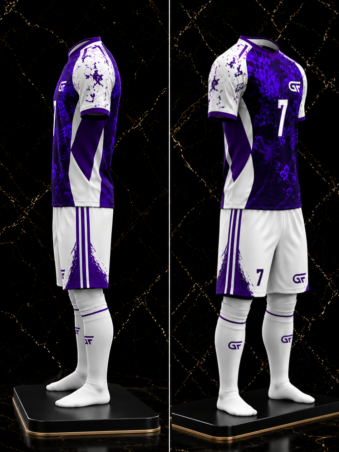 Custom Purple Soccer Uniform – Premium Sublimated Football Jersey Set | Glore Fashion