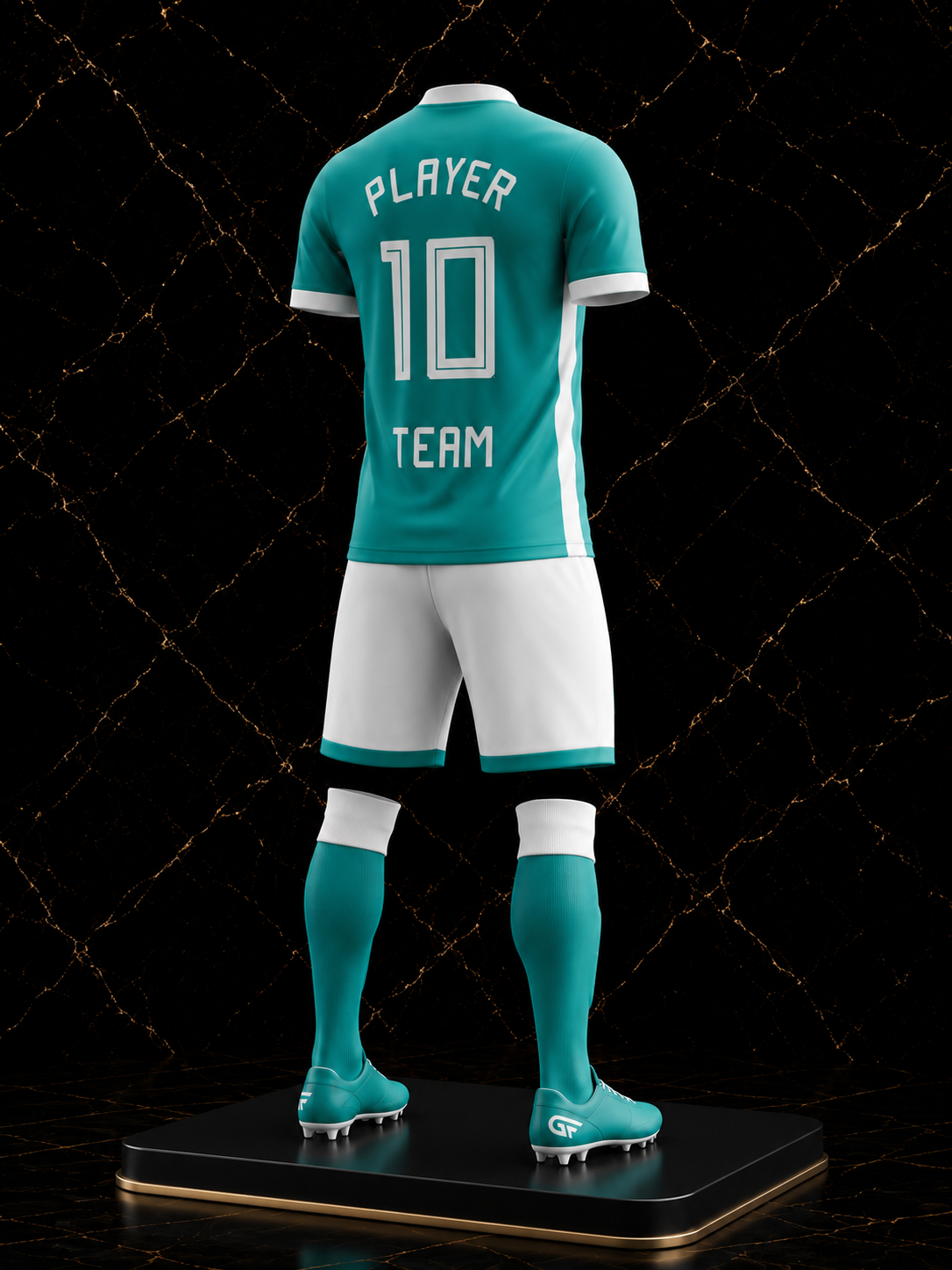 Custom Teal & White Soccer Uniform | Sublimated Football Jersey & Shorts | Personalized Team Kit | Glore Fashion