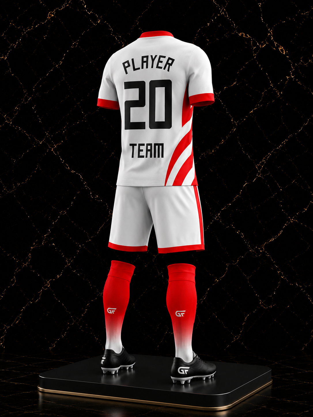 Custom Red & White Soccer Uniform | Personalized Football Jersey Set | Sublimation Team Kit | Glore Fashion