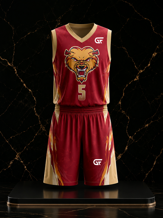 Custom Sublimated Basketball Uniform | Premium Team Jersey & Shorts | Fully Customizable | Glore Fashion