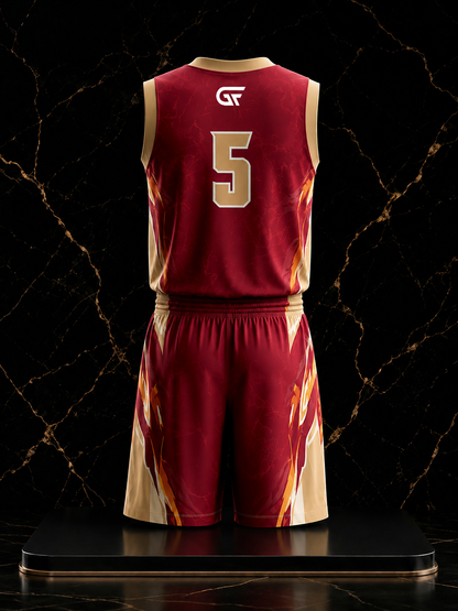 Custom Sublimated Basketball Uniform | Premium Team Jersey & Shorts | Fully Customizable | Glore Fashion